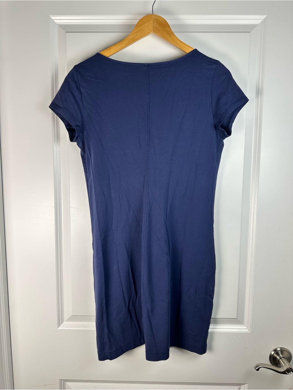 Lilly Pulitzer Brewster Navy Short-Sleeve V-Neck Tunic with White Rope Trim - Picture 6 of 6